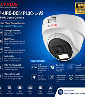 CP PLUS 5MP Dual Light Dome Camera