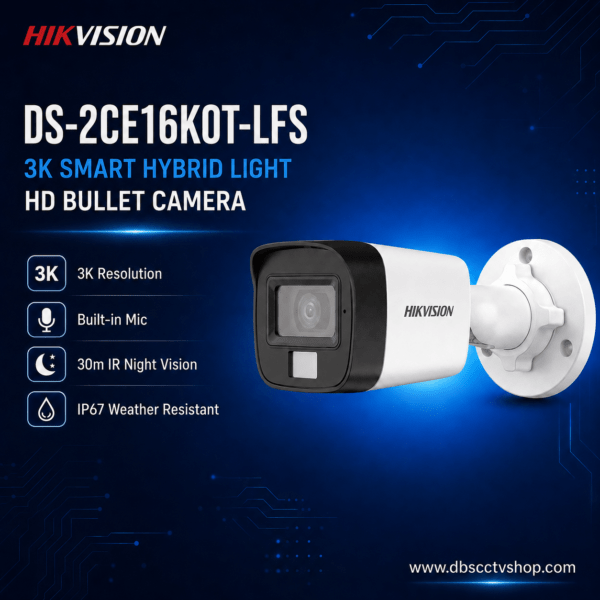 Hikvision DS-2CE16K0T-LFS 3K Smart Hybrid Light Bullet Camera