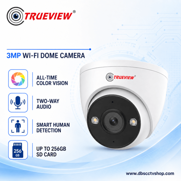 Trueview T18294S 3MP Wi-Fi Dome All-Time Color Camera