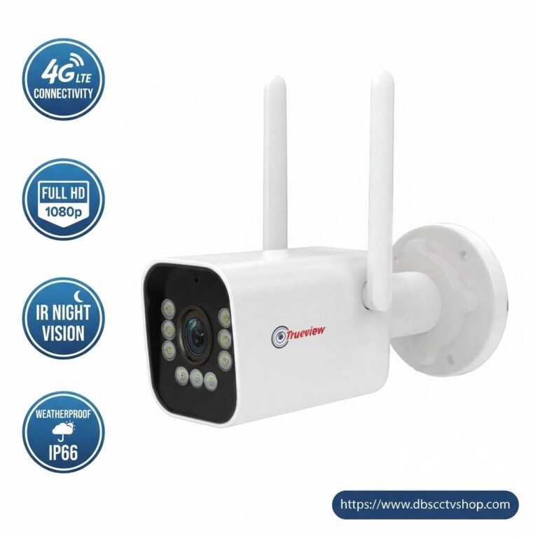 Trueview 4G Bullet Security Camera front view at DBS CCTV Shop