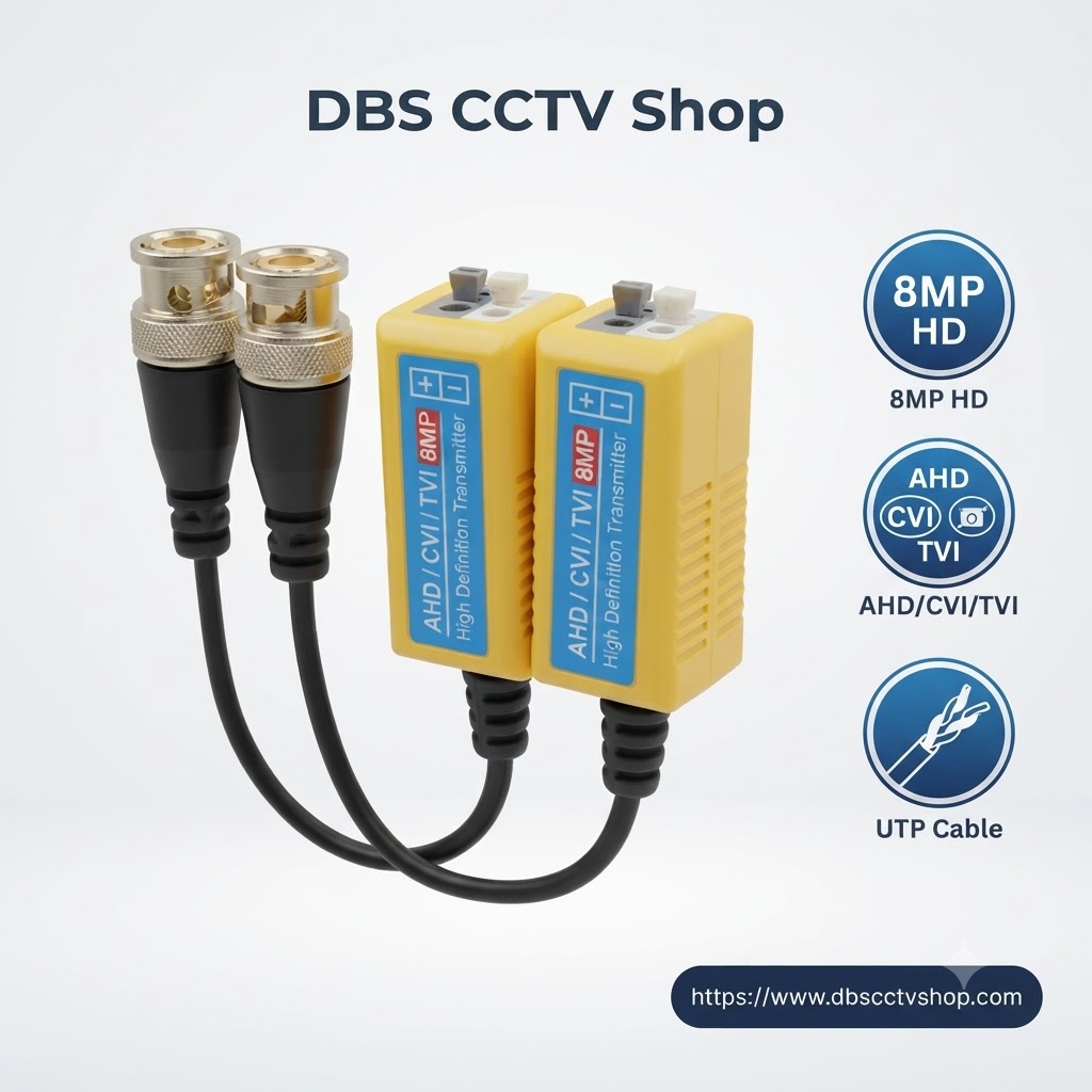 8MP HD CCTV Video Balun AHD CVI TVI Transceiver Connector from DBS CCTV Shop