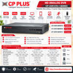 CP PLUS 8 Channel DVR 1080N Smart HD DVR CP-UVR-0801E1V-I