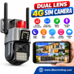 Dual Lens 4G SIM Camera CCTV Camera security camera for remote mobile viewing